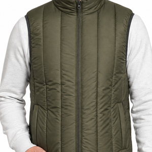 Gilet matelassé léger sans manches pour homme, vert olive, très demandé, avec fermeture éclair intégrale, fabricant OEM - Product Image 2