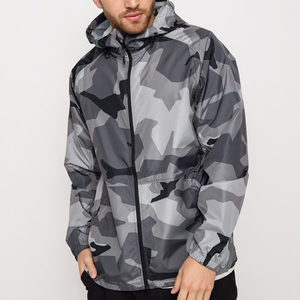 Chaqueta Cortavientos de Poliéster de Alta Calidad para Hombre con Cremallera, Impermeable y Transpirable para Otoño, con Capucha, Tallas Grandes, con Técnicas de Lavado - Product Image 1
