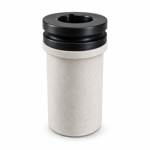 Crucible à induction en céramique Eagle, capacité 1 kg, diamètre extérieur supérieur 95 mm x diamètre extérieur inférieur 70 mm x hauteur 125 mm, pour la fusion de bijoux, Inde - Product Image 2