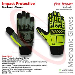 ถุงมือช่างออกแบบได้ตามต้องการถุงมือหนังป้องกันการกระแทกสำหรับใช้งานกลางแจ้งขายส่งจากปากีสถาน - Product Image 5