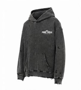Sudadera con capucha para hombre personalizada, estilo Stone Washed, unisex, de moda para exteriores, con logotipo y diseño OEM, con pedrería, superventas - Product Image 2