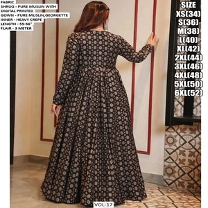 Premium Quality Latest Designer Light <b>Weight</b> Rayon Gown For <b>Ladies</b> Available at Affordable Price From India - Product Image 5