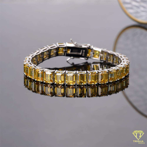 Hip Hop 925 Sterling <b>Silver</b> Rose Gold Classic Tennis <b>Bracelet</b> Waterproof Moissanite Diamond High Quality Jewelry Unisex Parties - Product Image 6