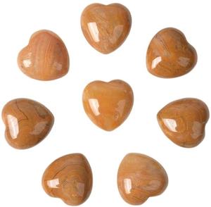 Piedras preciosas naturales de encaje Crazy Lace, cristal curativo, 1 pulgada, Mini corazón hinchable, venta al por mayor - Product Image 1