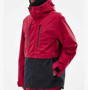 Combinaison de ski personnalisée pour homme 2025, veste de ski, veste de snowboard pour homme, rouge foncé/noir, vestes imperméables pour le snowboard en plein air - Product Image 6