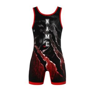 100% Spandex Wrestling Suit One Piece Tops Personalizar Wrestling Singlet Hombres Wrestling Uniform - Product Image 5