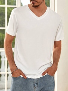 2025 Men's High Quality 100% Cotton V-Neck Printed Button-<b>Down</b> Shirt Solid Pattern with Latest Design - Product Image 6