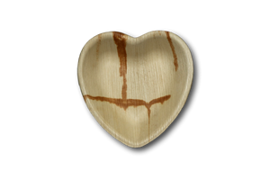 Platos desechables sostenibles y elegantes ecológicos de 10 CM en forma de corazón vajilla de hoja de palma para fiestas - Product Image 4