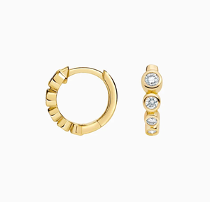 <b>Hoops</b> Earrings Diamond Earrings Gold and <b>Silver</b> Earrings Natural and Lab Grown Diamonds Earrings <b>Hoops</b> Fine Jewelry for Women - Product Image 3