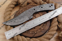 Couteau tactique de survie et de chasse en acier Damas fait main, professionnel, pour le camping, EDC, personnalisable OEM/ODM, lame fixe pleine longueur 58