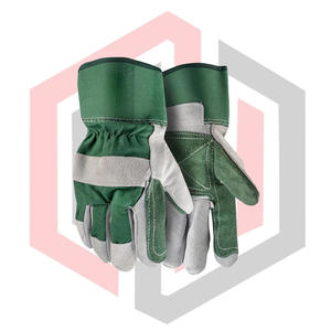 Gants de travail en cuir pour rigger avec renfort de manchette de sécurité, antistatiques, anti-impact, anti-coupure, anti-chaleur, respirants, pour la lutte contre l'incendie - Product Image 3