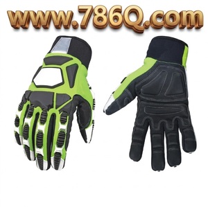 Construction Gloves Leather Anti Vibration Non Slip <b>Foam</b> <b>Padding</b> and TPR Knuckles Titan XT Utility Working Gloves - Product Image 1