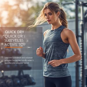 Top Deportivo sin Mangas de Secado Rápido, Ropa Deportiva de Spandex y Poliéster con Personalización OEM ODM - Product Image 3