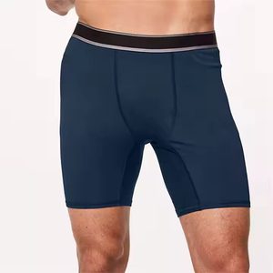 <b>Customized</b> Solid Color Cotton Fabric Intimate Underwear Man's <b>Boxer</b> Elastic Waist Band Plus Size Men's Breathable Underwear - Product Image 3