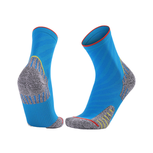 Chaussettes de course bleues WARPRO INDUSTRY, respirantes, en tricot athlétique, en spandex, antidérapantes, pour diabétiques, chaussettes de yoga - Product Image 1