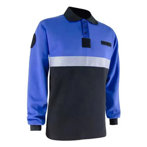 OEM Man Safety Working Full Sleeve Polo Shirts Construction Clothes Workwear Quick Dry Reflective Tape Polo Shirts - Product Image 5