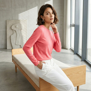 Pull en tricot côtelé de haute qualité pour femmes, manches longues, pull en tricot élégant, mélange de polyester, pulls pour femmes - Product Image 4