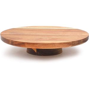 Nouveau grand plateau rond en bois pour gâteaux, support de service moderne pour la maison et la cuisine - Product Image 5
