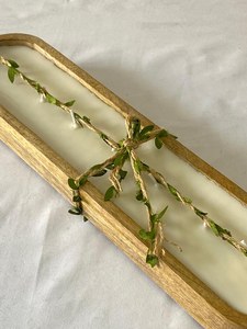 Portavelas de Madera Hecho a Mano de Primera Calidad Curio Craft |   Recipiente Rectangular de Cera de Soja y Cera de Abeja para Decoración del Hogar en Acción de Gracias y Navidad - Product Image 5