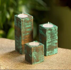 Elegante Portavelas de Madera Natural con Diseño de Corteza, Tres Orificios para Velas de Té, Vajilla al Mejor Precio - Product Image 3