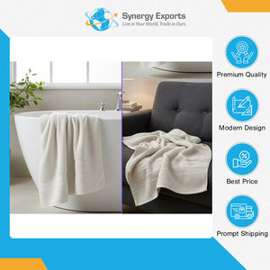 Serviettes de bain et de visage en coton 100% sans torsion, de qualité supérieure, pour hôtels et usage domestique, avec étiquetage privé, vendues dans le monde entier - Product Image 3