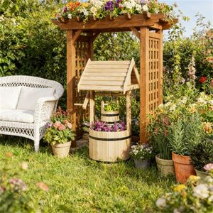 Vaso dei Desideri in Legno Naturale, Bellissima Collezione di Fioriere e Vasi per Piante - Product Image 1