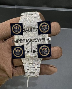 นาฬิกาควอตซ์ประดับเพชรโมอิสซาไนต์ Imperial Jewels สายสแตนเลส ส่องสว่าง แสดงผลแบบอนาล็อก สำหรับทั้งชายและหญิง หรูหรา แฟชั่น พร้อม GPS แสดงวันที่อัตโนมัติ สายแบบพับได้ - Product Image 1