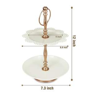 Support à gâteau de mariage explosif, style européen, en métal doré, plateau à dessert, support à gâteau pour fête d'anniversaire - Product Image 3