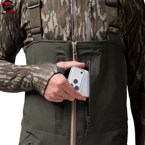 Pantalones de camuflaje impermeables para caza, peto con tirantes, leggings para pesca al aire libre, para hombre, verde ciprés oscuro - Product Image 5
