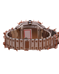 Reloj de Pulsera Personalizado para Hombre, Regalo de Cumpleaños, Completamente Adornado con Diamantes Moissanite, Esfera de Oro Blanco, Lujoso, Estilo Hip-Hop, Automático, Resistente al Agua 3Bar - Product Image 4