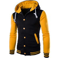 Blouson universitaire à capuche haut de gamme pour hommes et femmes, avec logo personnalisé, style baseball, streetwear urbain, vêtement d'extérieur d'hiver