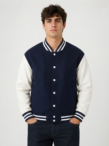 Custom <b>Varsity</b> <b>Jacket</b> Manufacturer Unisex Letterman <b>Bomber</b> <b>Jacket</b> with Personalized Embroidery for Men <b>Women</b> Wholesale Clothing - Product Image 6