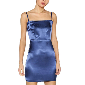 Sialwings Wholesale Prime quality satin silky ladies party sexy dress top selling women fashion dresses manufacturer - Product Image 1