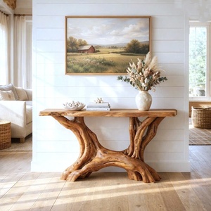 2026 Hot Selling Wholesale New Design Console Table with trunk Legs Long Entryway or Wall Table for Home or Villa - Product Image 4
