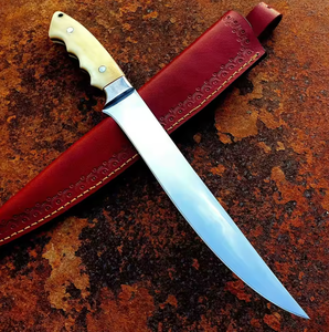 Couteau à désosser artisanal écologique, finition polie, compatible lave-vaisselle, lame en acier carbone, manche en os, pour restaurant et viande - Product Image 4