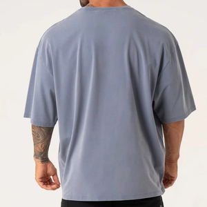 เสื้อยืดสีพื้นเรียบง่ายสำหรับผู้ชาย ผ้าระบายอากาศ ผลิตจากผ้าฝ้าย เสื้อยืดผู้ชาย ผู้ผลิตมืออาชีพ มีสินค้าพร้อมส่ง - Product Image 4