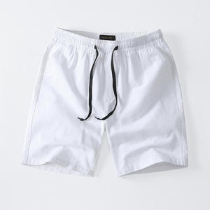 Nouveaux shorts d'été mi-longs à cordon de serrage pour hommes, décontractés, amples, de sport, couleur unie, longueur genou, vente en gros - Product Image 5