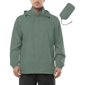 Nueva Chaqueta Cortavientos con Capucha Reflectante de Lona para Hombre, con Logotipo Personalizado, Estilo Urbano, con Bolsillo para Actividades al Aire Libre - Product Image 1