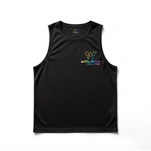 Débardeur de sport tricoté léger pour homme, sans manches, séchage rapide, pour entraînement, musculation, course à pied et sports - Product Image 1