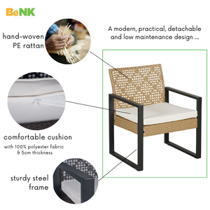 BeNK Meubles de patio en osier en rotin durable et élégant Ensembles de jardin extérieurs modernes pour l'école de la cour de l'hôtel directement de l'usine - Product Image 6