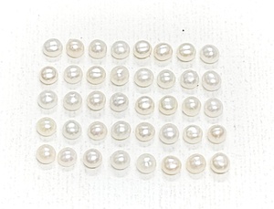 Perles de culture d'eau douce blanches AAA, forme cabochon ronde, 2,20 mm, 2,75 mm, 3,10 mm, 3,40 - 3,50 mm, pierres précieuses naturelles pour la création de bijoux - Product Image 5