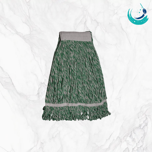หัวไม้ถูพื้นเคนตักกี้ KSR คุณภาพสูง ทำจากฝ้ายหลากสี ขนาด 2 นิ้ว แถบด้านบนสีขาว พร้อมที่บิดน้ำในตัว ใช้ซ้ำได้ เป็นมิตรต่อสิ่งแวดล้อม - Product Image 1