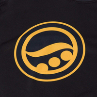 Rashguard court personnalisé imprimé par sublimation noir et jaune pour hommes adultes, séchage rapide, respirant, anti-UV, écologique, BJJ MMA No Gi