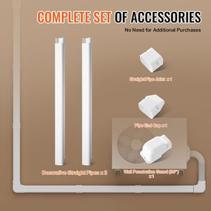 Copertura per Tubi di Condizionatori Mini Split, 3 Pollici di Larghezza, 7,4 Piedi di Lunghezza, Copertura Decorativa in PVC per 2 Condotti Diritti per Uso Domestico - Product Image 4
