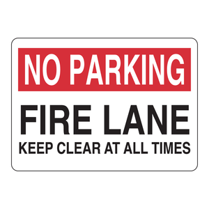 Señal de Prohibido Estacionar Brady, Señal de Advertencia Reflectante de Alta Visibilidad para Interiores/Exteriores - Product Image 1