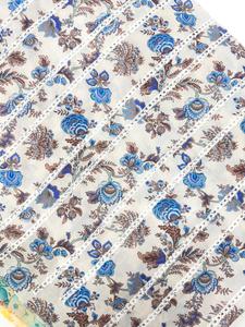 Tela de polialgodón con estampado digital y bordado floral, ancho de 44 pulgadas, para usar en kurtis, vestidos, trajes, etc. - Product Image 5