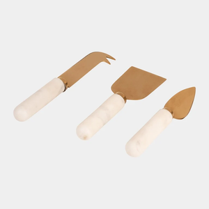 Modern Handcrafted 3pcs <b>Cheese</b> Spreader <b>Knives</b> <b>Set</b> with Resin Handle Perfect for <b>Cheese</b> Serving Hotel & Restaurants - Product Image 5
