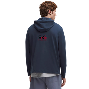 Custom <b>Men's</b> <b>Grey</b> Waffle Knit Pullover Hoodie | Long Sleeve Casual <b>Sweatshirt</b> with Ribbed Cuffs and Hem | OEM Private Label Appa - Product Image 3