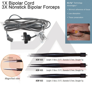 Pinzas Bipolares Ultra Antiadherentes Estilo Surgitron Ellman ACBF-015, Longitud de 17.8 cm y Punta Recta de 0.7 mm, Reutilizables y Autoclavables - Product Image 6
