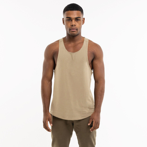 <b>Men's</b> O-Neck Sleeveless <b>Tank</b> <b>Top</b> Solid Color Casual Knitted <b>Black</b> - Product Image 3